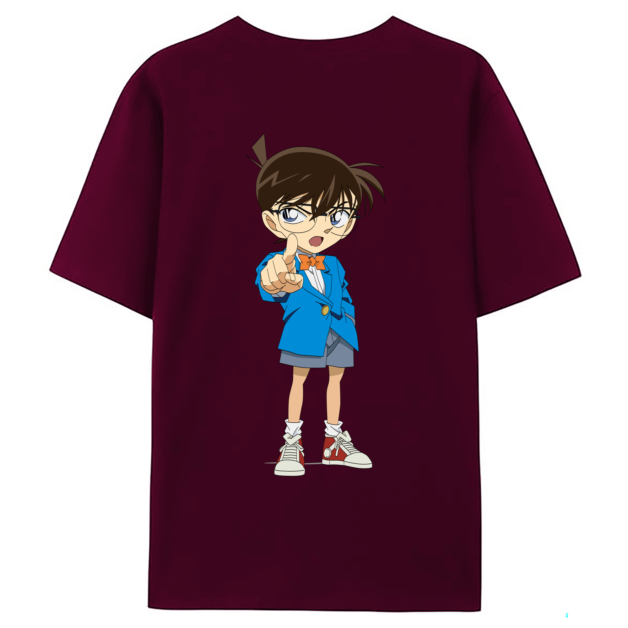 （画像用） 名探偵コナン 江戸川 コナン Detective Conan Conan Edogawa レディース半袖Tシャツ(バックプリント)